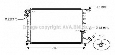 AVA QUALITY COOLING cn2134 -  Радиатор, охлаждение двигателя